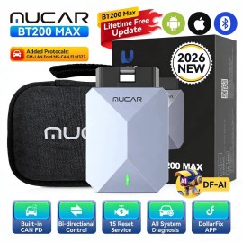 MUCAR BT200 Max OBD2 Scanner CAN FD Bi-Directional Control All System Diagnostic
