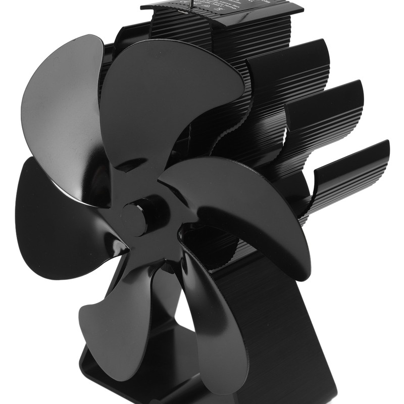 Fireplace Stove Fan 6 Blades Quiet High Temperature Resistant Heat