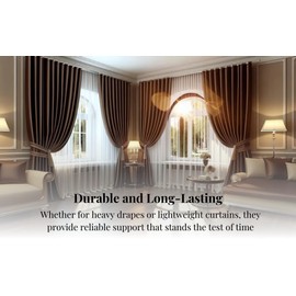 Curtain Spacers - ADJUSTABLE SIZES - Perfect Pleated Drapes - Curtain Accessories - Curtain Rod Attachment - Long Lasting Durable Home and Office Design Fits Upto 1.75" Rod (mini Pack (2 Spacers))