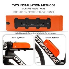 OFFBONDAGE Waterproof Bike Top Tube Bag - TPU Bolt-On & Strap Mount Frame Pack, Lightweight Aerodynamic Cycling Storage for Mountain/Road/Gravel