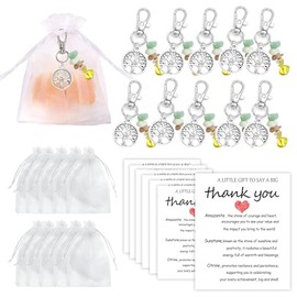MKISHINE 30 Set Employee Appreciation Gifts Bulk Thank You Crystal Keychain with Organza Bags Thank You Cards for Teachers Students Friends Colleagues Volunteer Nurse and Family Thank You Gifts