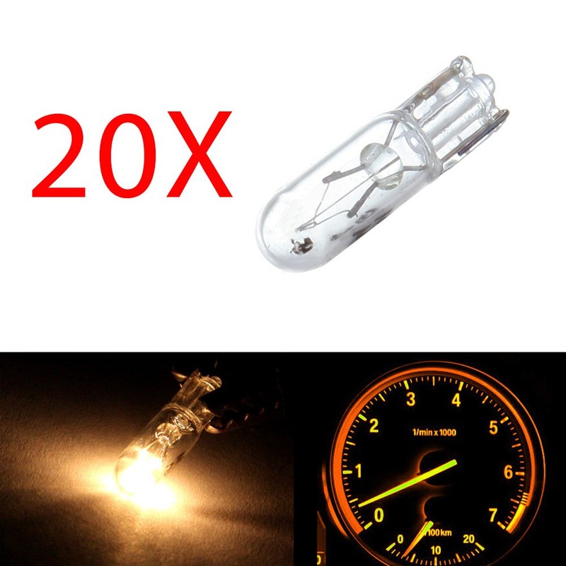 cciyu 20 pcs T5 17 86 206 White Halogen Light