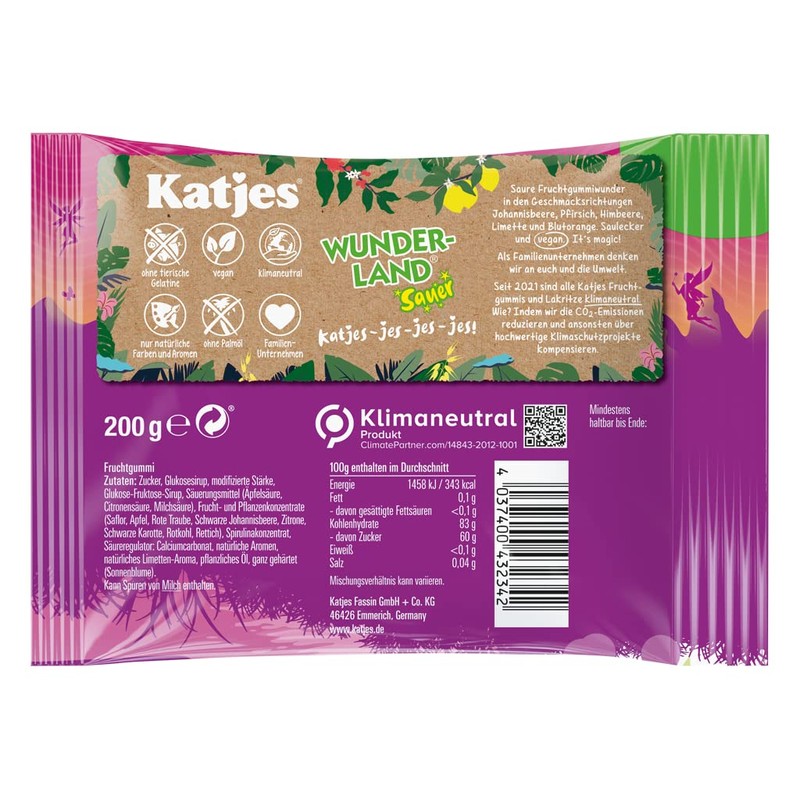 Katjes Wunderland Sauer Candy 200g (Wonderland Sour)
