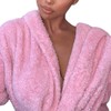 Minasan Women’s Bathrobe short with hood - fluffy sauna dressing