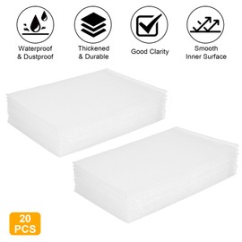20Pack Self-Seal Big Bubble Out Bag Pouches 16 x 20 Inch Double Walled Self-Sealing Protective Wrap Cushioning Bags for Shipping, Packing, Moving