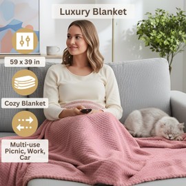 QUILE Luxury Cat Gifts for Cat Lovers, 8pc Feline Set with Premium Blanket & Shatterproof Steel Tumbler, Feline Mom Gifts Box, Cats Themed Gifts for Women, Cats Lady Gift for Birthday & Mother's Day