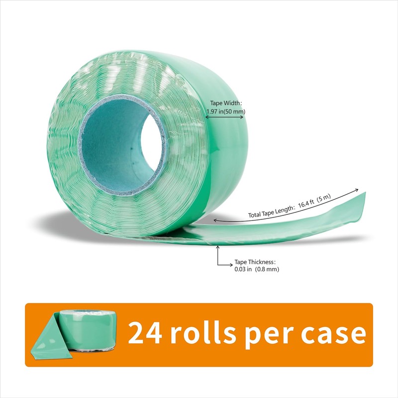 Self‑Fusing Silicone Repair Tape,16.4 ft, Waterproof & Heat‑Resistant Rubber Wrap