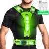 Topward LED Reflective Vest Running Gear, USB-C Rechargeable, Light Up