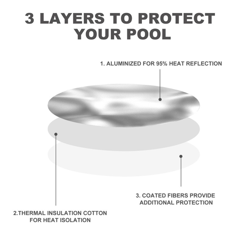 Round Swimming Pool Dust Cover Solar Heating Protector Dust Proof