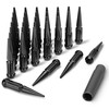 M14x1.5 Spike Lug Nut, Tire Spiked Black Lug Nuts Set