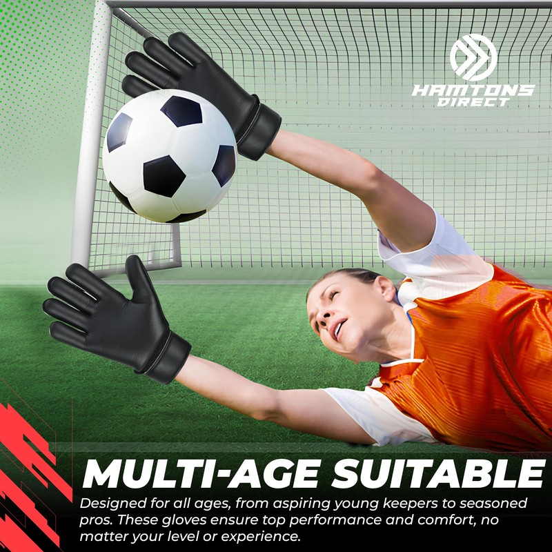Hamtons Professional Goalkeeper Gloves - Durable Grip, Anti-Slip Design with