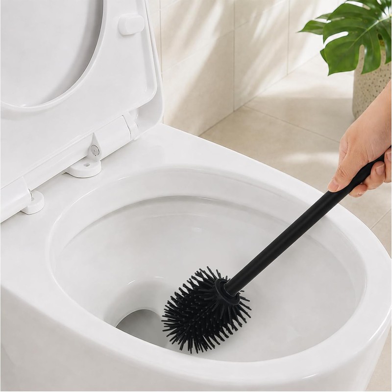 Escobilla de Inodoro de Silicona Vilike-4pcs-bk Set de 4