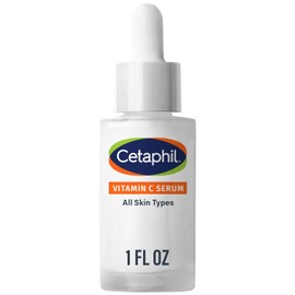 Cetaphil Suero De Vitamina C, Reduce Visiblemente La Apariencia De Manchas Oscuras E Hiperpigmentación, Formulado Con Niacinamida, Diseñado Para Pieles Sensibles, Sin Fr Blanco 1 Onza Líquida (Paquet