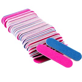 Copeflap Nail Files, 100 Sheets, Nail File, Paper, Nail File, Emery Board, Mini, Disposable (Blue x Pink)