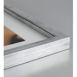 KM Foto S220 3D Object Frame Wooden Picture Frame Shirt Shirt Frame Collage Wall Decoration Poster Colour: Antique Silver Format: 21 x 29.7 cm