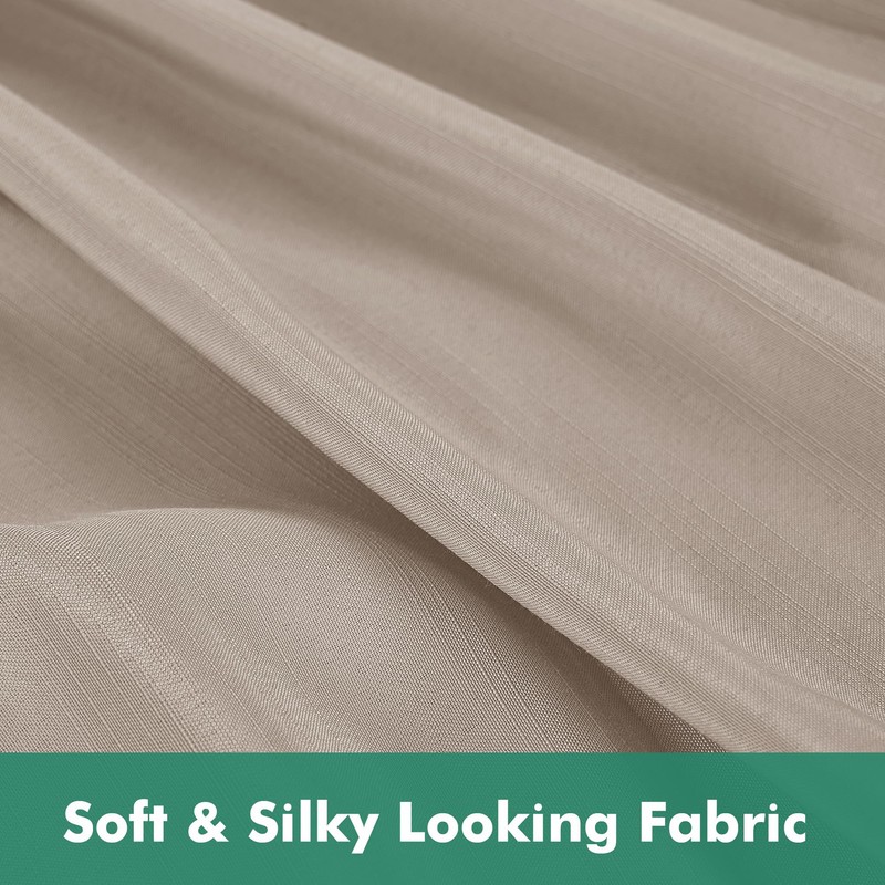 Biscaynebay Wrap Around Bed Skirts with Split Corners for Queen