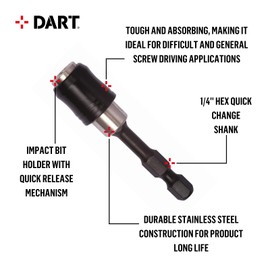 DART DIMBH-1 Magnetic Bit Holders, Silver