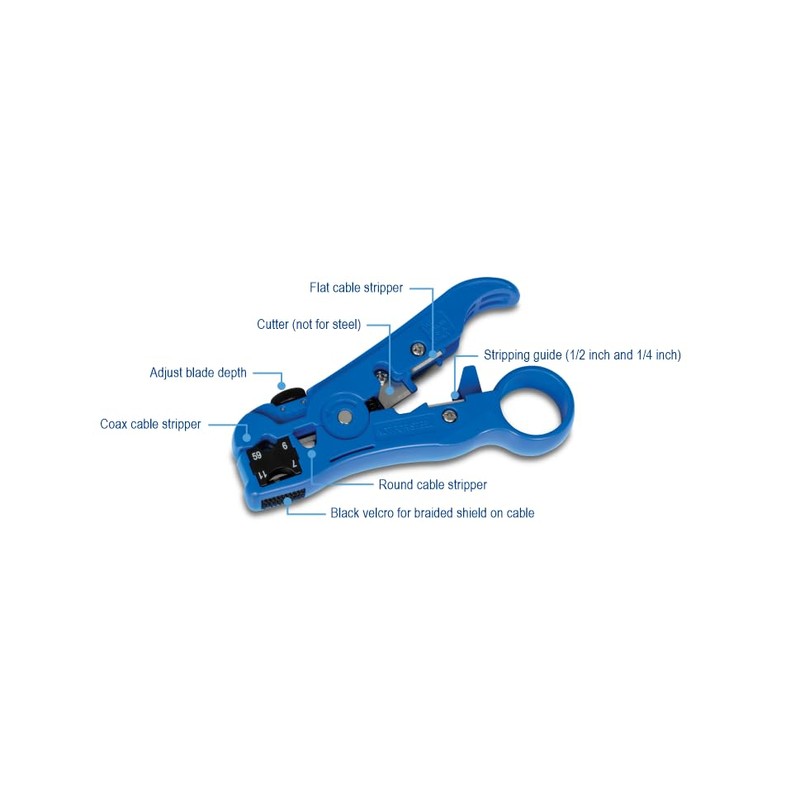 TRENDnet Universal Stripping and Cutting Tool, RG59/6/11/7, UTP, STP, CAT5,