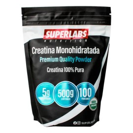 Superlabs Nutrition Creatina Monohidratada 500 Gramos Sin Sabor                                                                                       