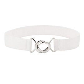 Syuer Women Stretchy Skinny Waist Belt Simple Style Elastic Belt for Jeans Dresses (XXL-XXXL (35”-45”), White)