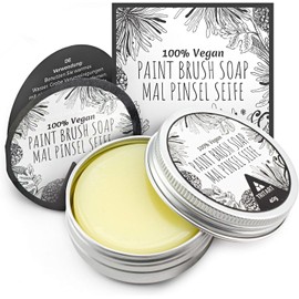 Tritart Jabón Limpiador de Pinceles 100% Vegano para Pinceles de Acuarela y Acrílico - Jabón para Limpiar Pinceles de Pintura al Óleo