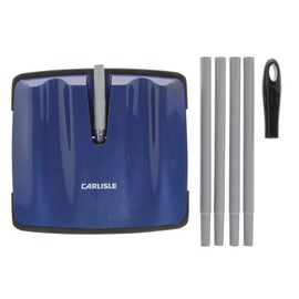 Carlisle FoodService Products CFS 3640014 Duo-Sweeper ABS Multi-Surface Floor Sweeper, 1/2" Length Brush, 8" Length x 12" Width x 2-1/2" Height, Blue