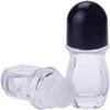 2Pcs Empty Clear Glass Roll-on Bottles with Plastic Roller Ball