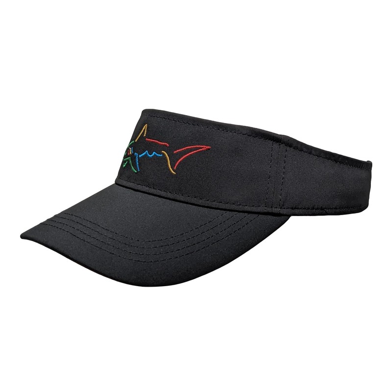 Greg Norman Men's Shark Logo Sports Visor (One Size, Black)