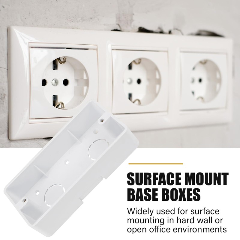 6 Pcs Switch Outlet Box, ABS Electrical Enclosure Box, Surface