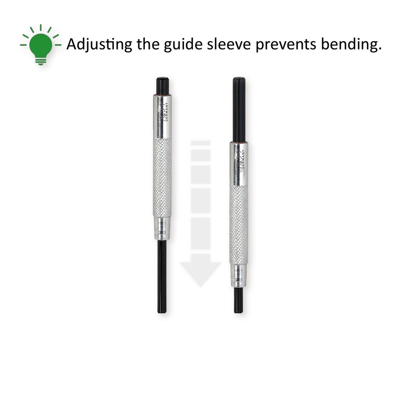 ＲＥＮＮＳＴＥＩＧ 平行ピンポンチ ガイドスリーブ付８点セット 457-102-5