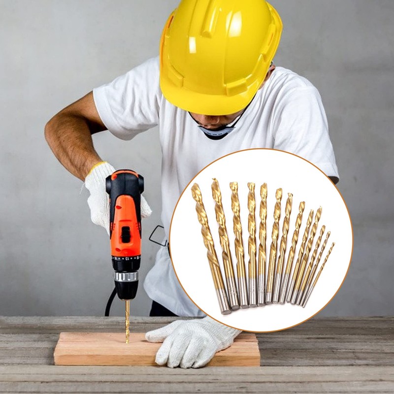 Kopinma 13Pcs Left Handed Drill Bit Set Extractor Drill Bits