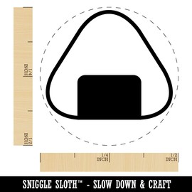 Onigiri Rice Ball Self-Inking Rubber Stamp Ink Stamper for Stamping Crafting Planners - 1/2 Inch Mini - Purple Ink