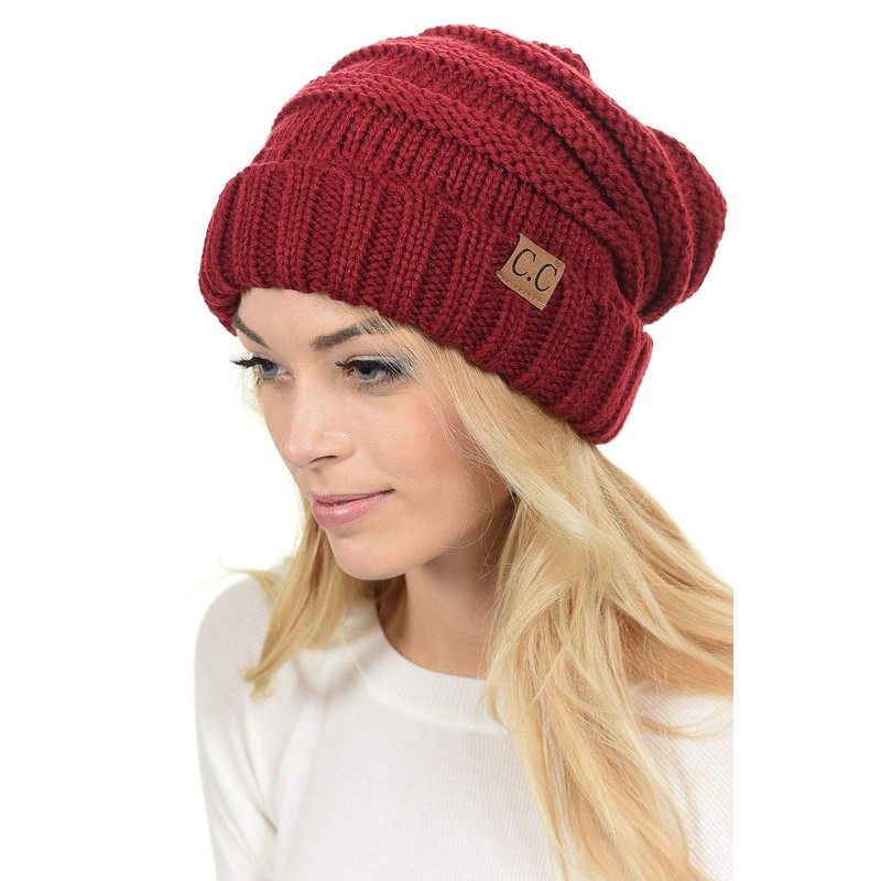 C.C Hat-100 - Gorro de punto con diseño de calavera,