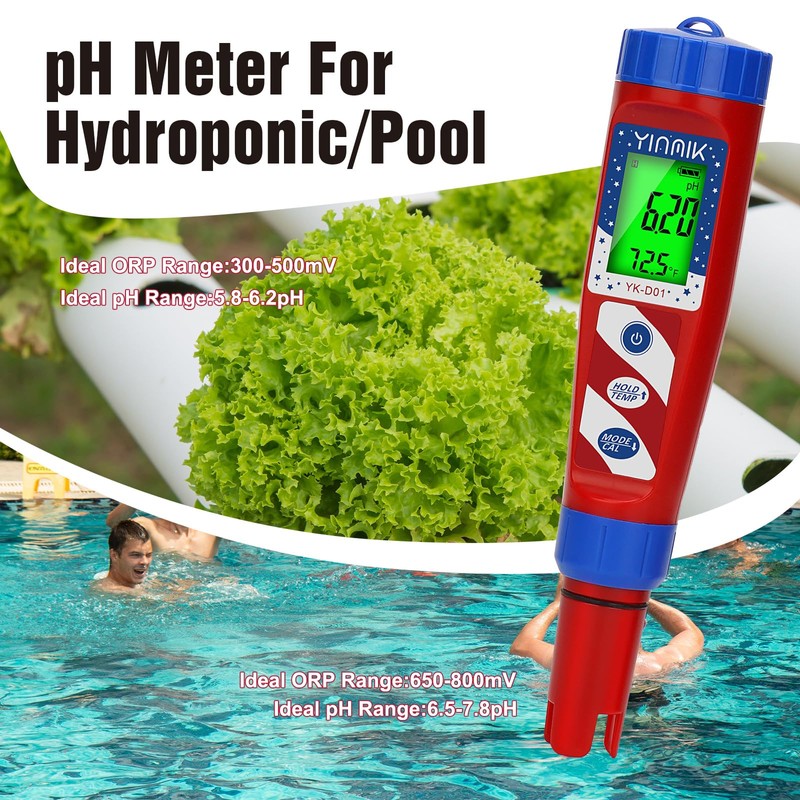 Hydrogen Water Tester, pH Tester, Digital pH Meter for Hydrogenated