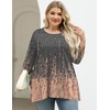 LOMON Plus Size 3/4 Sleeve Tops for Curvy Women Dressy