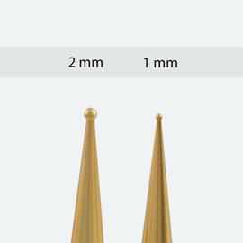 'AFH Web Shop Exclusive Line 760103 10 Massage Sticks | | Gold Plated | | Very Fine + Fine and Medium + Large | with AFH Box, Set of 3