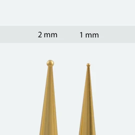 'AFH Web Shop Exclusive Line 760103 10 Massage Sticks | | Gold Plated | | Very Fine + Fine and Medium + Large | with AFH Box, Set of 3