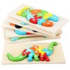 MODERNGENIC Wooden 3D Jigsaw Puzzle for Kids, Animal Number Block