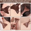 Double-Headed Five-Finger Massage Comb, Wooden Massage Comb Five Touch Therapy