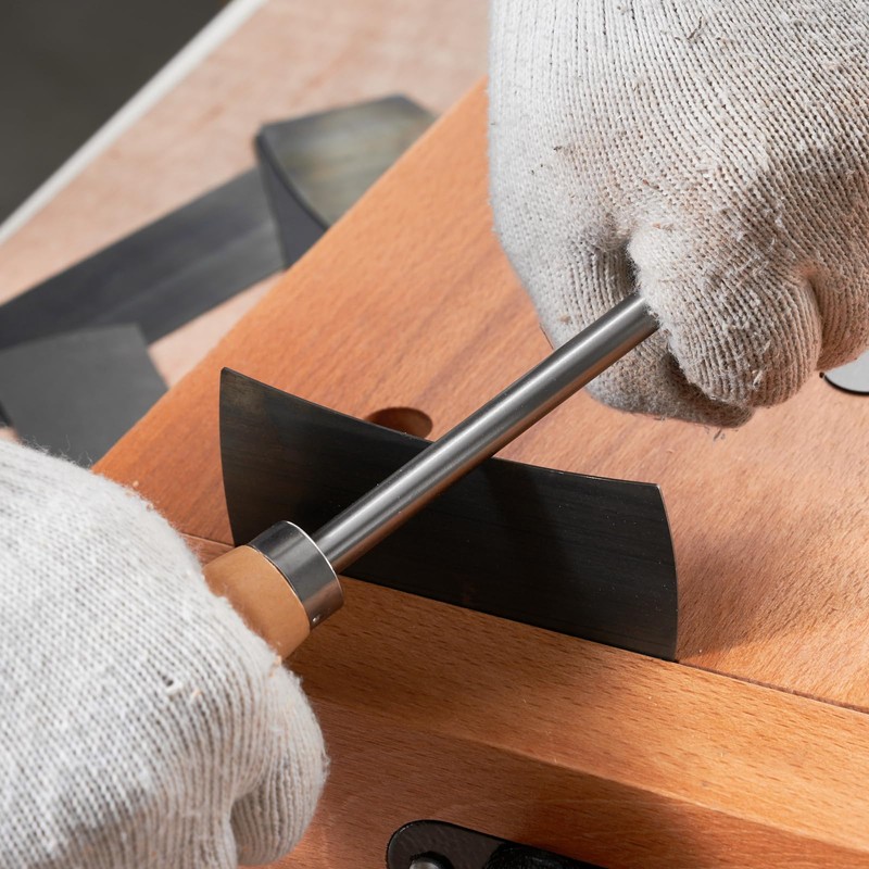 HERMIT TOOLS Cabinet Scraper Burnisher with 6 Piece Multi-Shaped Scraper