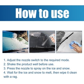 iekufes De - Icer for Car Windshield Defroster, Window Snow Spray, Deicing Spray, Melting Spray, Deicer for Car Windshield, Winter Car Essentials, Fast Ice & Snow Melting Spray 60ml (2pcs)