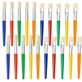 Icetop Large Paint Brushes, 20 Round Flat Toddler Paint Brushes