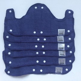 Big Navy Blue Hard Hat Sweatband,Reusable Washable Terry Cotton Hard Hat Liner snap on, 6 pcs per Pack