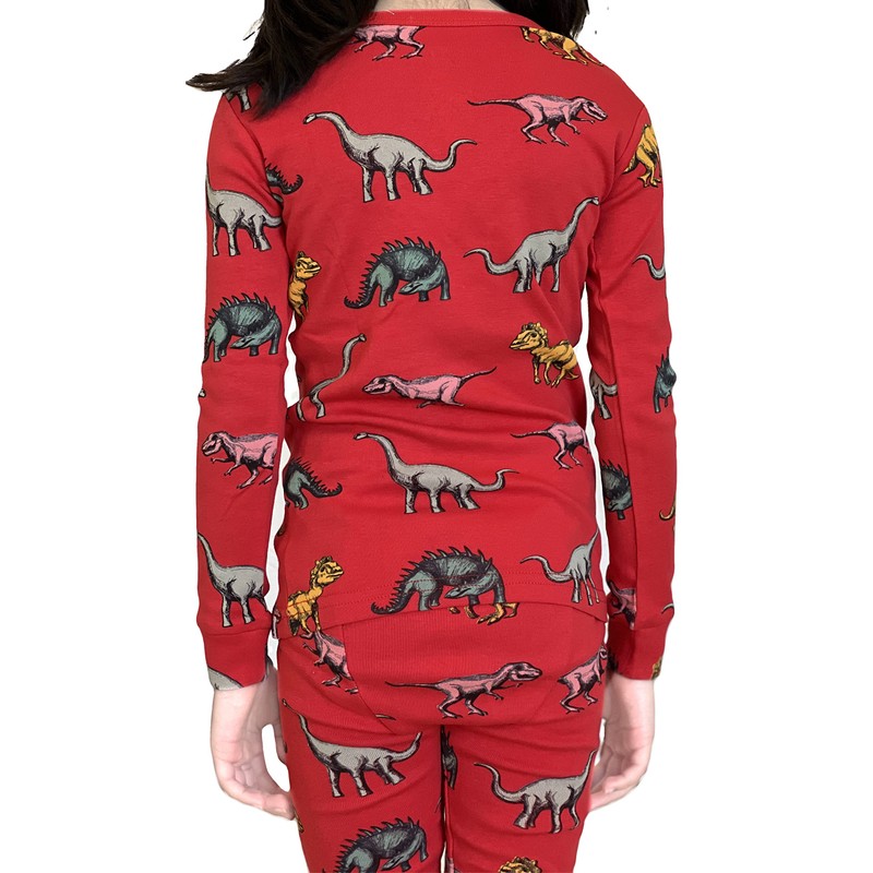 LittLong 12M-5Y - Conjunto de pijama de dinosaurio 100% algodón,