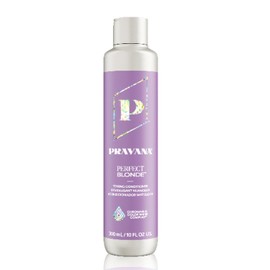 PRAVANA Perfect Blonde Acondicionador para Cabello 300 ml, Matiza, Nutre y Aporta Brillo, para Cabello Rubio, Plata o Decolorado, Suaviza, Protege y Da Fuerza, Sistema Dual, Reduce Rotura