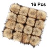 MAGICLULU 16pcs Faux Fur Pom Pom Balls with Elastic Loop