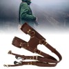 Pissente Leather Camera Strap, Brown Adjustable Dual Leather Rivet Double