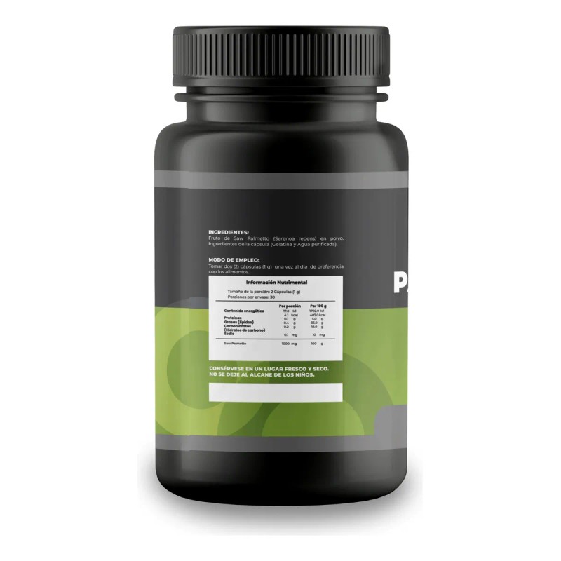 Saw Palmetto 1000 Mg | 180 Cápsulas Pack 3 Frascos