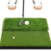 BIRDIEBLAST Premium Dual-Turf Golf Hitting Mat, 10mm Foam Padding with