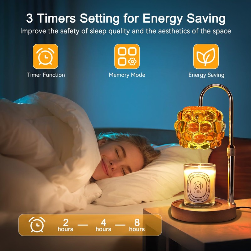 Candle Warmer Lamp with Timer Adjustable - Height Candle Warmer,